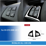 BMW X5 E70 jaoks 2008 2009 2010 2011 2012 2013 Tarvikud auto must plastikust rooliratta nupu trimmi kleebis must