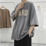 Meeste l&uuml;hikeste varrukatega T-s&auml;rgid Graafilise tr&uuml;kiga Mood Poole varrukatega T-s&auml;rgid Meeste Riided Vabaaja T-s&auml;rgid Meeste Suvised Korea retro Topid M must