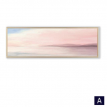 Abstraktne maastik seinakunst l&otilde;uendil maalimine roosa taevas sinine meri &otilde;limaal plakatiprint elutuppa kodu dekoratsioon 20cm&times;40cm NoFrame