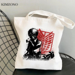 Attack on Titan poekott bolsas de tela džuudist kott toidupoe k&auml;ekott taaskasutuskott ostukott džuudist kootud riie boodschappentas 24*26cm