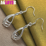 925 Sterling Silver Kolmanda rea ​​veetilgad K&otilde;rvar&otilde;ngad Ehted
