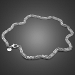 Meeste 100% 925 Sterling h&otilde;bedast ehted Moodsad t&auml;ish&otilde;bedase &otilde;&otilde;nsa mustriga torukujuline kaelakee, 5 mm 22-tolline kett, naine 45cm