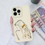 Apple iPhone 14 13 12 11 8 7 6 Pro Max Mini X XS XR SE telefoni&uuml;mbrised Sweet Girls pehme silikoonist matt paari kaitseraua kate iPhone Coque Fundas jaoks iPhone 6 valge