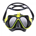 Professionaalne veealune mask kaamera sukeldumismask ujumisprillid snorkel sukeldumiskaamera hoidik GoPro jaoks kollane