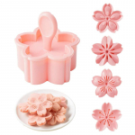 5 tk/komplekt Sakura k&uuml;psisevormi tempel k&uuml;psisevormi l&otilde;ikur roosa kirsi&otilde;ie vormi lillev&otilde;lu DIY lillevormi fondant k&uuml;psetust&ouml;&ouml;riist roosa