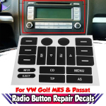 Uus saabunud MK5 raadionuppude paranduskleebiste kleebised auto FM raadionupp VW jaoks Golfi MK5 ja jaoks gray