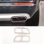 Roostevabast terasest sabatoru modifitseeritud katte trimm Volvo XC90 S60 V60 2014 jaoks- auto v&auml;ljalasketoru tagatorude kaunistus For S60 2014-2019F9X black