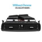 Eesmise armatuurlaua keskkliima konditsioneeri ventilatsiooniv&otilde;re t&auml;ielik komplekt BMW 5-seeria F10 F11 F18 64229166885 jaoks Without Chrome black