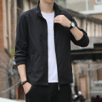 Meeste mood s&uuml;gise vabaaja jope aluskrae Korea moe &otilde;hukesed mantlid XXXXL must