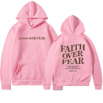 Faith Over Fear Christian Hoodie Christian dressipluus Jeesus Trendikas kapuuts Piiblisalmi s&auml;rk Unisex Esteetilised r&otilde;ivad M