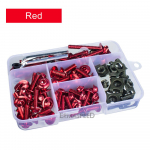 Z1000 Z250 Z400 Z650 Z800 Z900 Ninja 177PCS jaoks m&otilde;eldud mootorratta kattepoltide komplekti M5 M6 tuuleklaasi kruvide kinnitusdetailide kattepoldid must