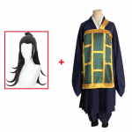 Anime Jujutsu Kaisen Geto Suguru Cosplay kost&uuml;&uuml;m Kimono Must Sinine Jaapani vormiriietus Halloweeni j&otilde;ulupeo riided L-(Suit+Wig)