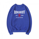 Romanoffi 1984. aasta dressipluus Natasha Romanoff superkangelaste pusad Naiste kaelariietega dressipluusid pikkade varrukatega pulloverid t&auml;navar&otilde;ivaste topid 2XL sinine