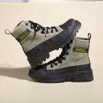 Shell Head Denim Canvas mootorrattasaapad Naiste 2023. aasta suvine paksu tallaga l&uuml;hike silindriv&otilde;rk punane t&ouml;&ouml;&uuml;likond, vedur, l&uuml;hikesed saapad 35 roheline