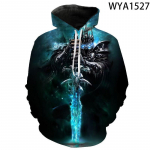 Kevad-s&uuml;gism&auml;ng Warcraft meeste naiste kampsunid 3D-prindiga mood T&auml;navar&otilde;ivad vabaaja pikkade varrukatega meeste kapuutsid Suured topid XL