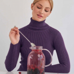 S&uuml;gisene pikkade varrukatega pulloverid Naiste kampsun 2023 Talvine t&auml;iskootud kilpkonnaga kampsunid Naiste mood, vabaaja kudumid, naine 28758 One Size taevasinine v&auml;rv