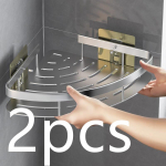 Vannitoa riiulid Puurimata seinakinnitus nurgariiul du&scaron;i hoiuraami hoidik WC-&scaron;ampooni korraldaja Vannitoatarvikud 2pcs