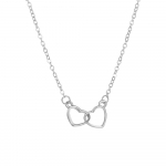 Naiste kingitus romantiline topelt armastusega kampsun, kett kaelakee, elegantne temperamendiga kaelakee kuld