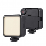Tasku LED-valgusti minivideolamp fotovalgusti 5600K v&auml;rvitemperatuur 25 tk helmestega 3 k&uuml;lm must