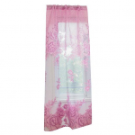 Koduukse aken r&otilde;du kaasaegne luksuslik lilledega tr&uuml;kitud l&auml;bipaistev t&uuml;ll Voile kardin 1m by 2m kohv