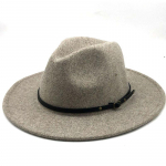 Beež valge HALL Villane dž&auml;ssim&uuml;ts, naiste meeste vildist &auml;&auml;ristega m&uuml;tsid Trilby naiste vintage villane Panama Fedora Cloche Cap 56-58CM