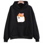 Hamsteri kapuutsikas Loomakoomiksiga dressipluusid Streetwear Kawaii Armas Talvine pusa Tavaline l&otilde;ige poistele/t&uuml;drukutele Pikkade varrukatega pehme pealmine osa L