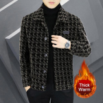 Tippkvaliteediga Steetwear Lapel Plaid Print Jope Ropa De Hombre Talvine Meeste Villane Trench Mantel Kontrastsed v&auml;rvid V&otilde;re jope 4XL