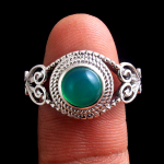 Roheline oon&uuml;ksist s&otilde;rmus, Statement s&otilde;rmus, h&otilde;bes&otilde;rmus, k&auml;sitsi valmistatud ehted, 925 naela h&otilde;bedast peened ehted 5 roheline