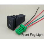 1tk p&auml;rast udutule LED DRL soojendus tagaluugi eesmise udutule l&uuml;liti nupp koos juhtmega Toyota Tundra jaoks / After Fog Light black
