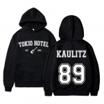 Saksamaa rokkb&auml;nd Tokio Hotel Kaulitz 89 Tagasi Prindi Hoodie Unisex Naiste Vintage Oversized dressipluus Unisexi gooti must t&auml;navariietus 2XL