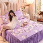 Libisemisvastane pitsiline voodiseelik, kolmeosaline Korea versiooni voodikatete, pleekimatute voodilinade, voodilinade ja Simmonsi kaitsekattega 1.5X2.0M