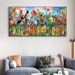 5D isetegemise teemantmaaling linnuparvede ristpistes komplekt Mosaiik Teemanttikandid Roos T&auml;isringi kandiline puur Kodukaunistus Round 30x90cm