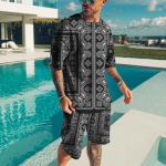 2023. aasta uus mood, suvi meestele, riided T-s&auml;rk Must liigne vanamoodne ruudustik Graafiline vintage T-s&auml;rk Patchwork Print XS