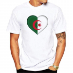 Alžeeria riigi logo Prindi FashionT Republic Algerie Unisex T-s&auml;rk Araabia riigi lipu riided Topid S