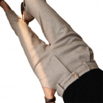 Naiste &uuml;likond P&uuml;ksid kalasabaprinteriga K&otilde;rge v&ouml;&ouml;koht Paks Soe Slim Fit Sirged Pehmed Taskud OL Reisimine Pidulikud Pikad P&uuml;ksid Daam 2XL aprikoosi