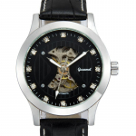 GUCAMEL Fashion meeste mehaaniline k&auml;ekell perforeeritud mehaaniline k&auml;ekell, meeste teemant, mehaaniline k&auml;ekell