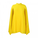 Kevadsuvised naistekleidid, temperamentne mood, &scaron;ifoonist pullover Cape, nahkhiire varrukad, suured kleidid XXXL kollane