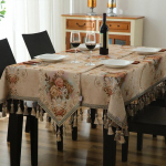 Vintage luksuslikud tutid Jacquard lilledega laudlina ristk&uuml;likukujuline ruudukujuline kohvilaua kate peo&uuml;rituste kaunistamiseks 140x180cm-Rectangle kohv