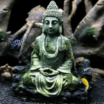 Resin roomajate elupaiga kujundus &ndash; arhailine Buddha, kilpkonnapeidikute koopaakvaariumi akvaariumi ornament