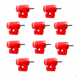 10 tk kana joogipurskkaevu t&uuml;&uuml;pi otsikuga eraldatud pea