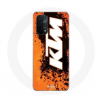 Valge oranži taustaga &uuml;mbris Oppo A74 5G KTM Logo jaoks