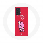 Coque pour Samsung Galaxy A13 4G / A13 4G Lite BTS Bangtan Gar&ccedil;ons BT21 Cooky Fond Rouge