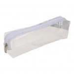 L&auml;bipaistev pliiatsikott Kaasaskantav lukuga kott Multifunktsionaalne kosmeetikakott Meigit&ouml;&ouml;riist Kirjatarvete organiseerijad Kontori koolitarbed valge