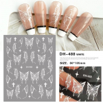 V&auml;rvilised Butterfly laserk&uuml;&uuml;nekleebised Heart Star Disain Kleebised K&uuml;&uuml;nekunsti Kleebised Manik&uuml;&uuml;ri kaunistused