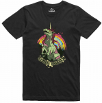 Zombie Unicorn Horror Halloween gooti mustriga unisex T-s&auml;rk S
