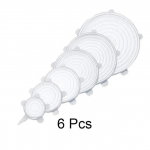 6 tk silikoonist venivad kaaned Universaalsed silikoonist toidukile kausi poti kaanega silikoonist kaanega panni toiduvalmistamise k&ouml;&ouml;gitarvikud roosa