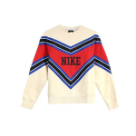 Nike Spliced Fleece-Lined Knit Crew Neck Sweatshirt Naiste Topid Piimavalge BV2921-115 L