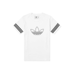 Adidas Originals Outline Trefoil Logo L&uuml;hikeste Varrukate T-s&auml;rk Meeste Topid Valge FM3894 XL