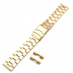 304 Tahke roostevabast terasest rihm 20 mm 22 mm kokkupandav pandlaga kumer ots meeste naiste 3-punktiline kullast metallist kellarihma tarvikud 20mm