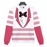 4 v&auml;rvi Hazbin Hotel Anime Hoodie Lipsuv&auml;rv Hoodie T&auml;navar&otilde;ivad Multifilmid Tr&uuml;kitud kapuutsiga dressipluus Mehed Naiste Cosplay Spordi Pulloverid S valge
